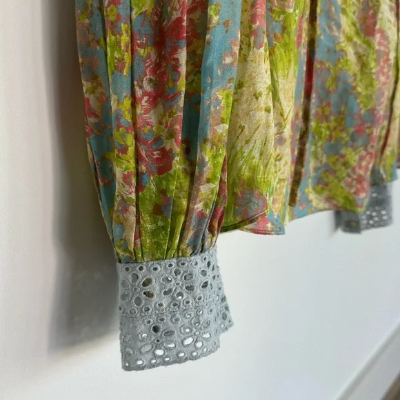 LoveShackFancy Ronalda Blouse in Pastel Fields - Picture 5 of 11